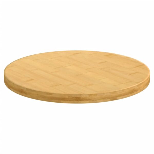 vidaXL Table Top Ã˜15.7"x1" Bamboo - Image 2