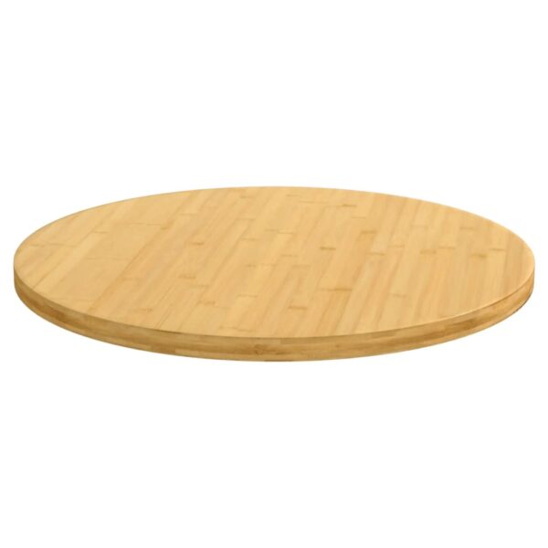 vidaXL Table Top Ã˜27.6"x1" Bamboo - Image 2