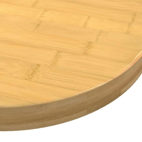 vidaXL Table Top Ã˜15.7"x1.6" Bamboo - Image 3