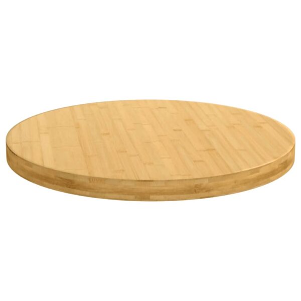 vidaXL Table Top Ã˜31.5"x1.6" Bamboo - Image 2