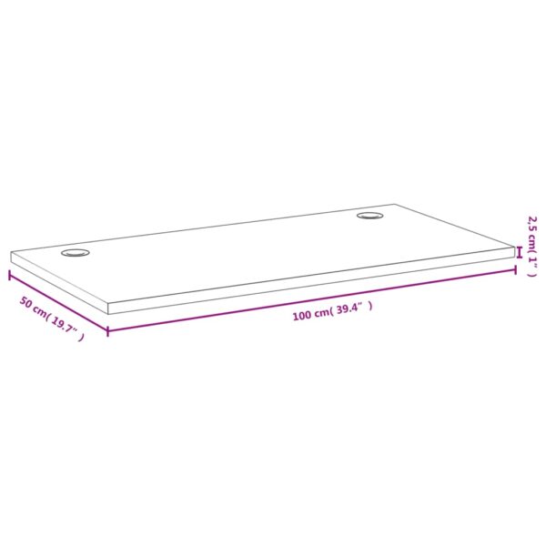 vidaXL Desk Top 39.4"x19.7"x1" Bamboo - Image 4