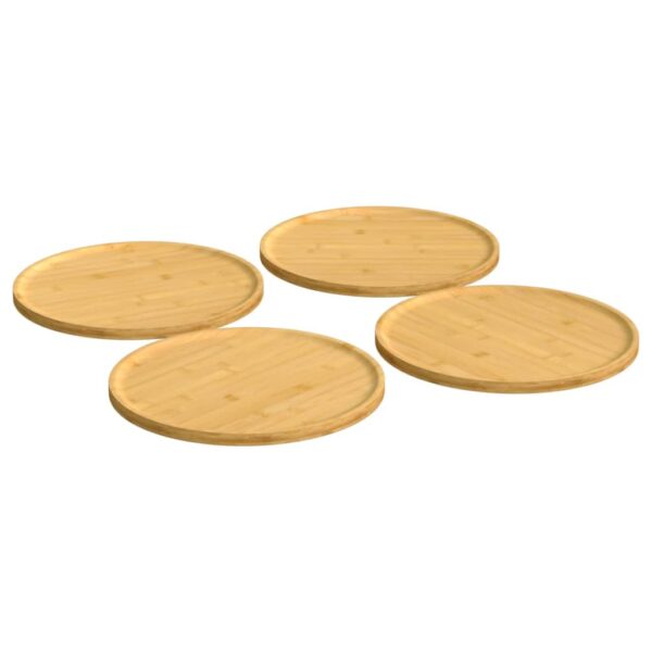 vidaXL Pizza Plates 4 pcs Ã˜12.6"x0.6" Bamboo