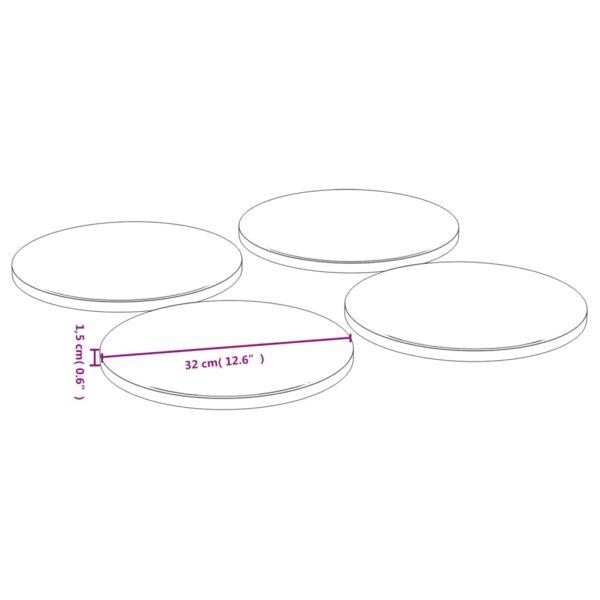 vidaXL Pizza Plates 4 pcs Ã˜12.6"x0.6" Bamboo - Image 4