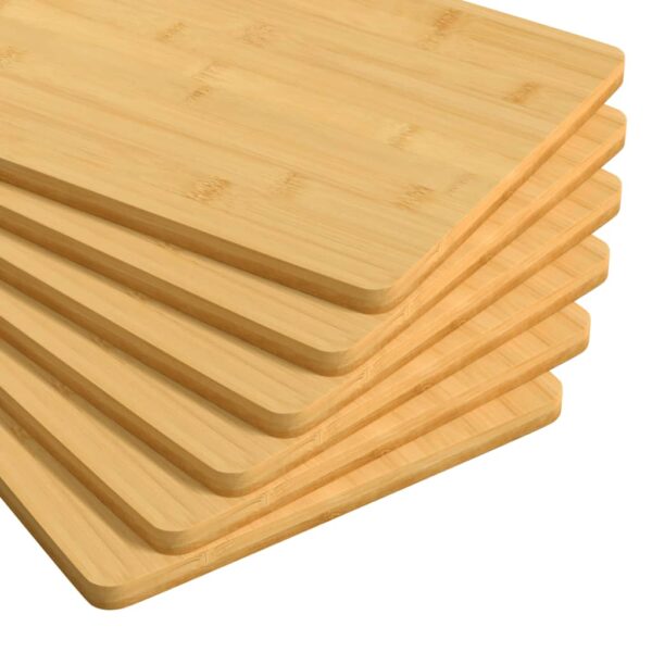 vidaXL Breakfast Plates 6 pcs 13.8"x9.1"x0.3" Bamboo - Image 4