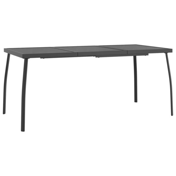 vidaXL Patio Table Anthracite 65"x31.5"x28.3" Steel Mesh - Image 2