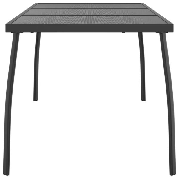 vidaXL Patio Table Anthracite 65"x31.5"x28.3" Steel Mesh - Image 4