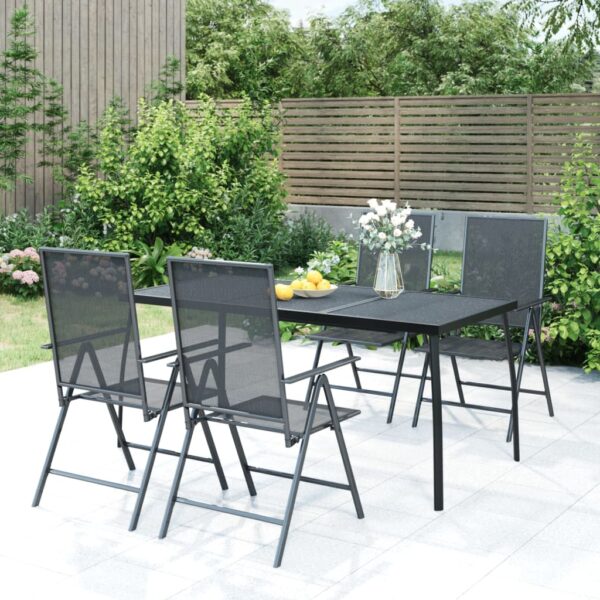 vidaXL Patio Table Anthracite 65"x31.5"x28.3" Steel Mesh