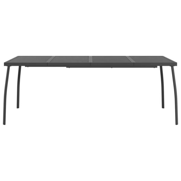 vidaXL Patio Table Anthracite 78.7"x39.4"x28.3" Steel Mesh - Image 3