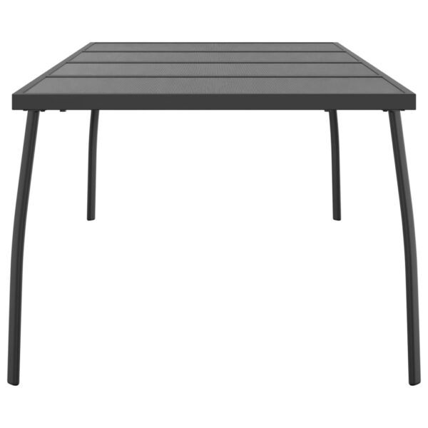 vidaXL Patio Table Anthracite 78.7"x39.4"x28.3" Steel Mesh - Image 4