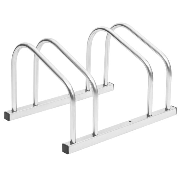 vidaXL Bike Rack for 2 Bikes Galvanized Steel