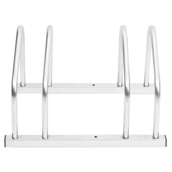 vidaXL Bike Rack for 2 Bikes Galvanized Steel - Image 2