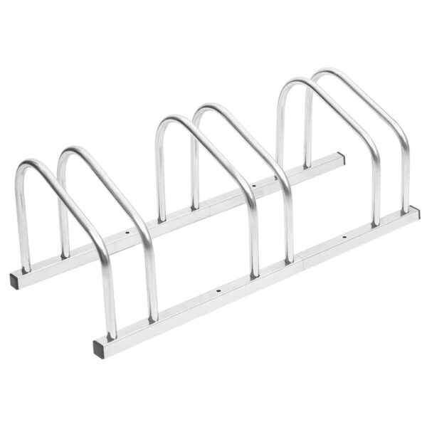 vidaXL Bike Rack for 3 Bikes Galvanized Steel