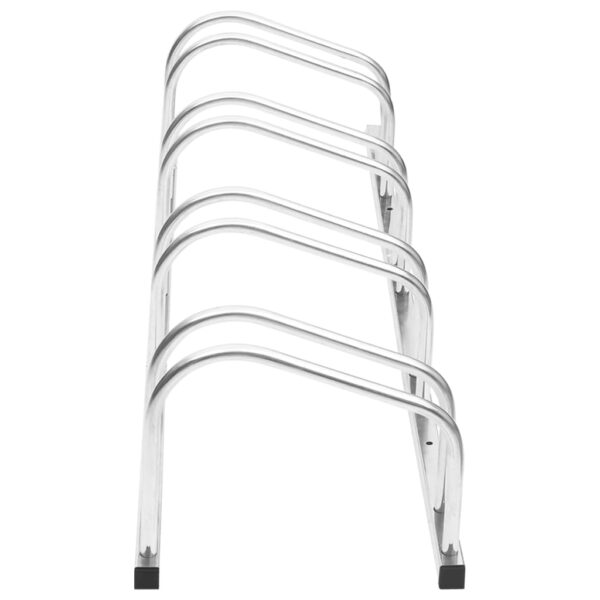 vidaXL Bike Rack for 4 Bikes Galvanized Steel - Image 3