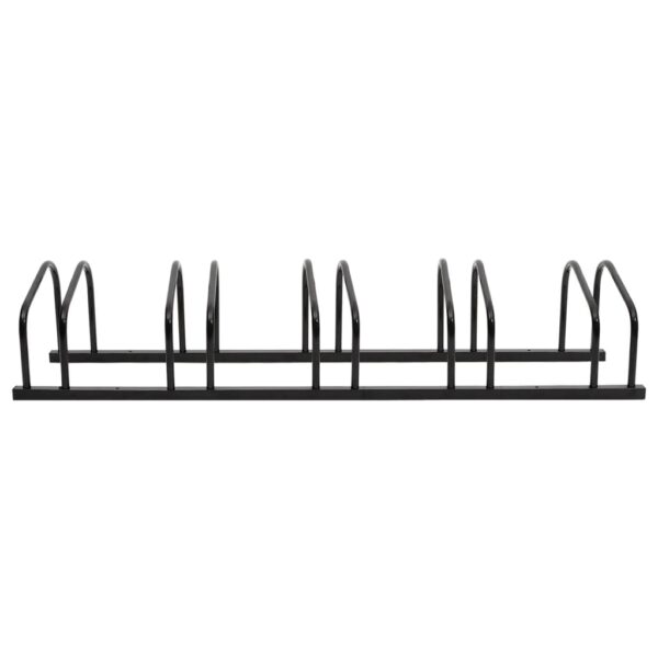 vidaXL Bike Rack for 5 Bikes Black Steel - Image 2