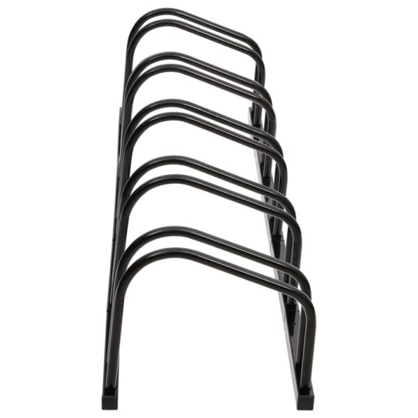 vidaXL Bike Rack for 5 Bikes Black Steel - Image 3