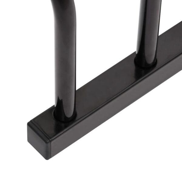 vidaXL Bike Rack for 5 Bikes Black Steel - Image 4