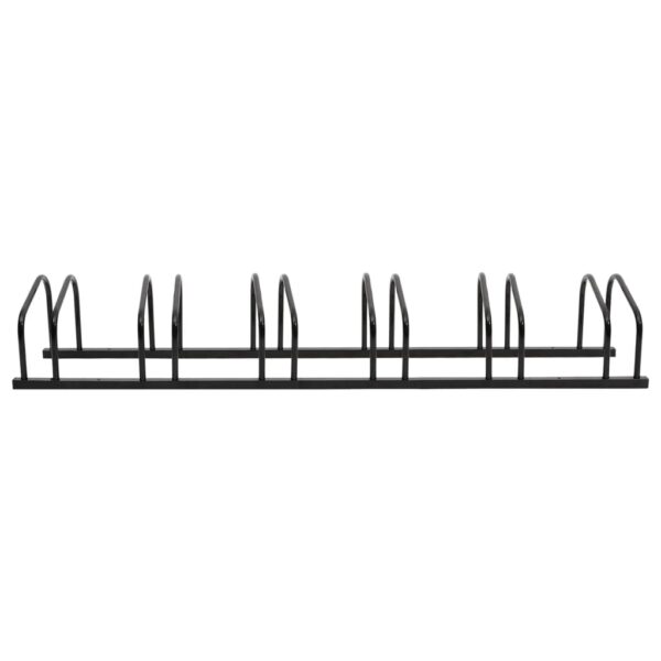 vidaXL Bike Rack for 6 Bikes Black Steel - Image 2