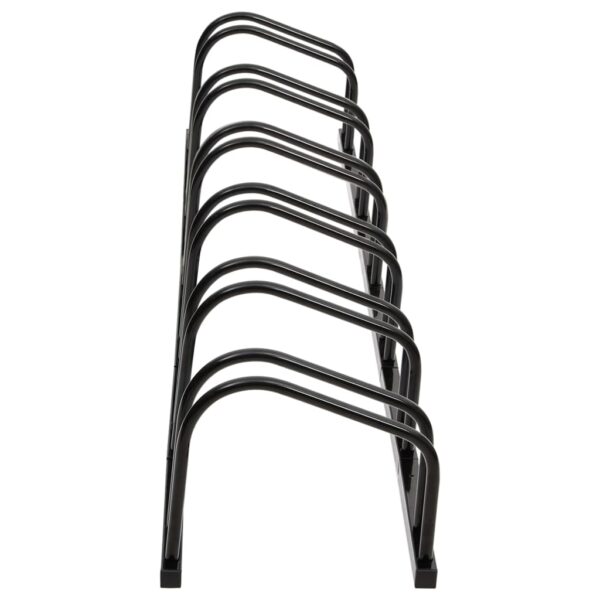 vidaXL Bike Rack for 6 Bikes Black Steel - Image 3