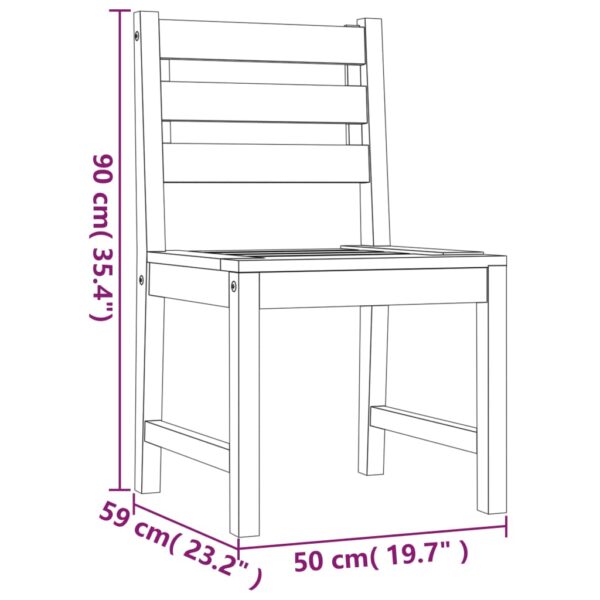 vidaXL 3 Piece Patio Dining Set Solid Wood Teak - Image 9