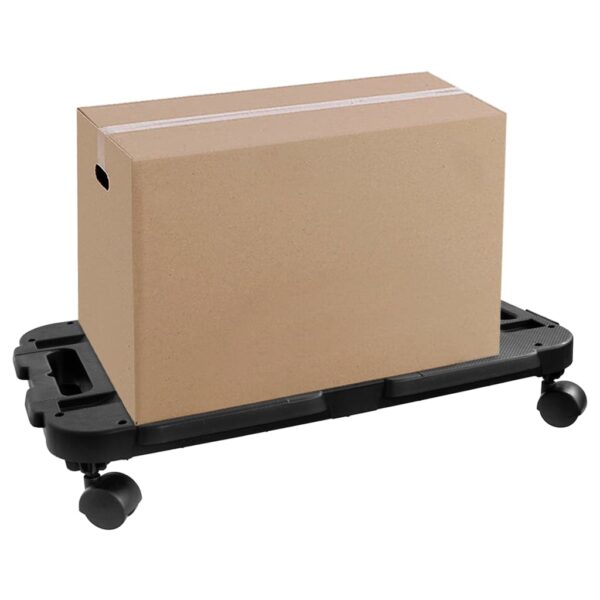 vidaXL Transport Trolleys 2 pcs Black Polypropylene 440.9 lb - Image 2