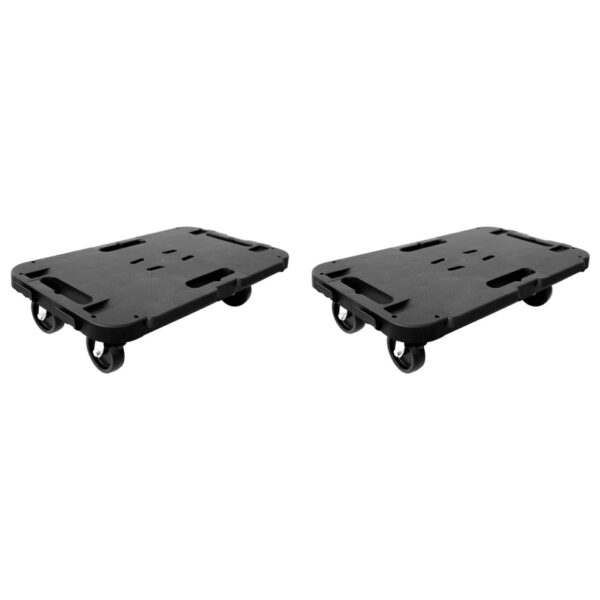 vidaXL Transport Trolleys 2 pcs Black Polypropylene 661.4 lb