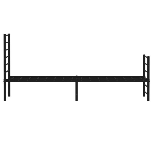 vidaXL Metal Bed Frame with Headboard and Footboard Black 39.4"x74.8" Twin - Image 7