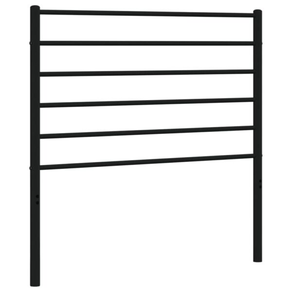 vidaXL Metal Headboard Black 39.4" - Image 2