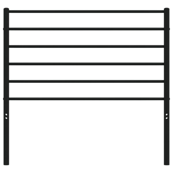 vidaXL Metal Headboard Black 39.4" - Image 4