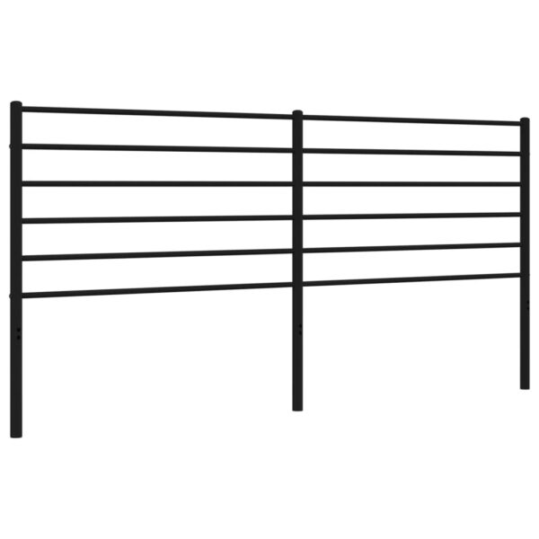 vidaXL Metal Headboard Black 70.9" - Image 2