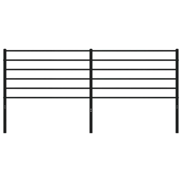 vidaXL Metal Headboard Black 70.9" - Image 4