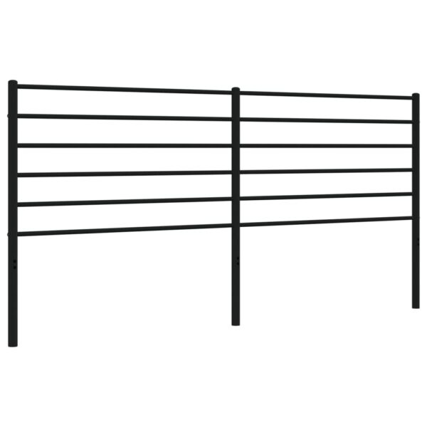 vidaXL Metal Headboard Black 76" - Image 2