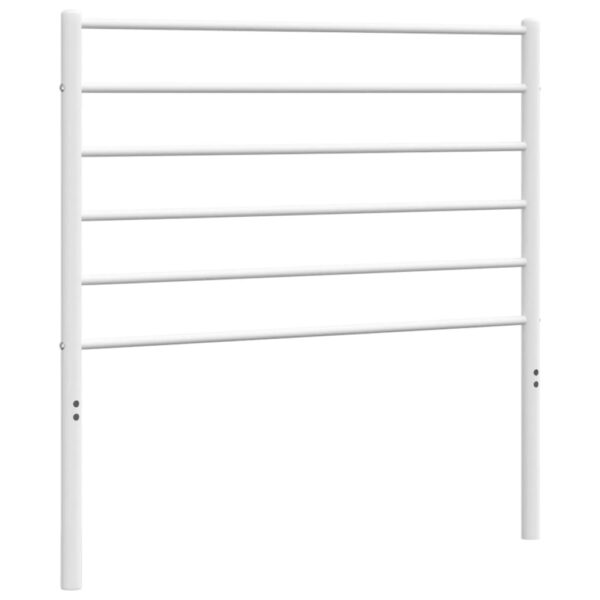 vidaXL Metal Headboard White 39.4" - Image 2