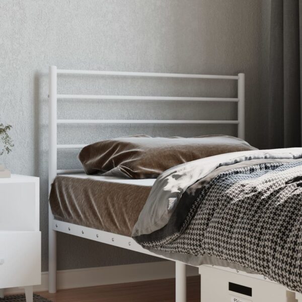 vidaXL Metal Headboard White 39.4"