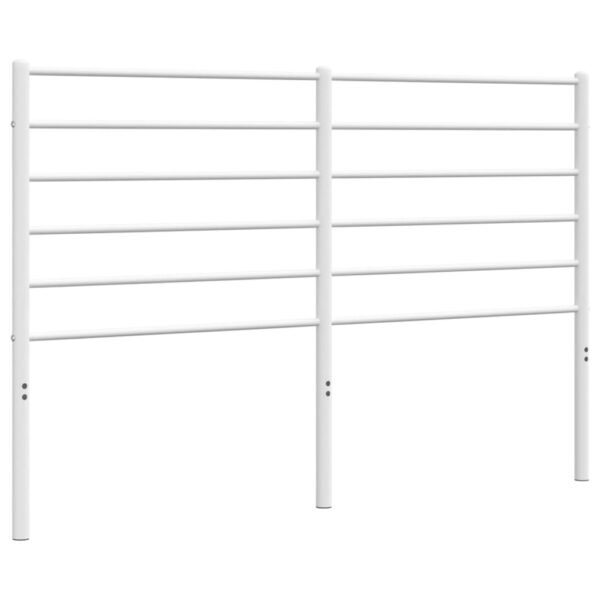 vidaXL Metal Headboard White 53.1" - Image 2