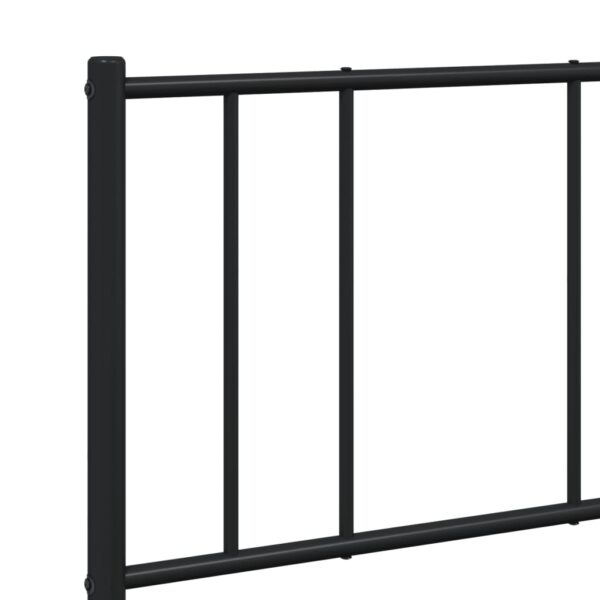 vidaXL Metal Bed Frame with Headboard Black 59.8"x78.7" - Image 9