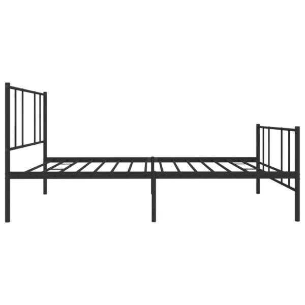 vidaXL Metal Bed Frame with Headboard and Footboard Black 39.4"x74.8" Twin - Image 7