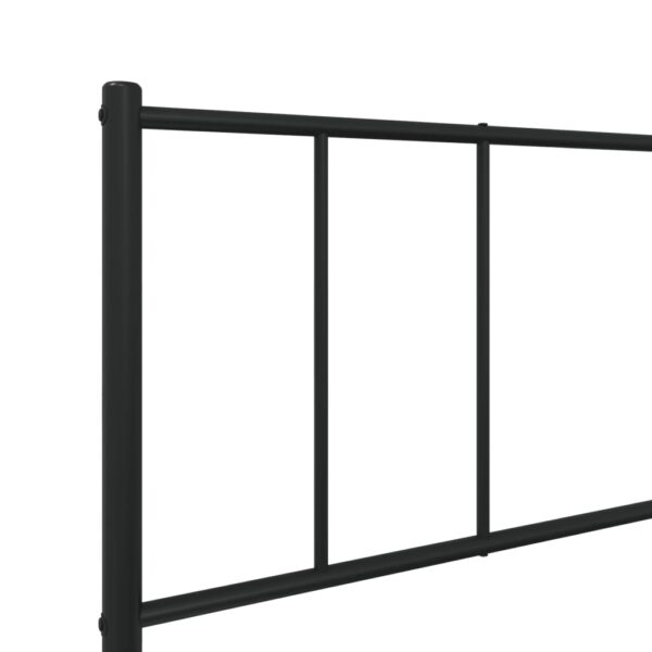 vidaXL Metal Bed Frame with Headboard and Footboard Black 39.4"x74.8" Twin - Image 9