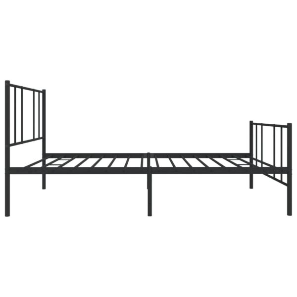 vidaXL Metal Bed Frame with Headboard and Footboard Black 39.4"x78.7" - Image 7