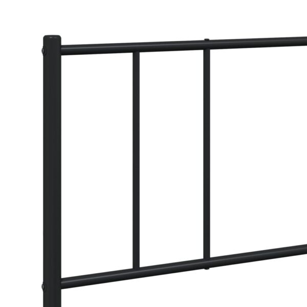 vidaXL Metal Bed Frame with Headboard&Footboard Black 72"x83.9" California King - Image 9