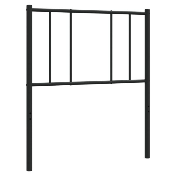 vidaXL Metal Headboard Black 39.4" - Image 2