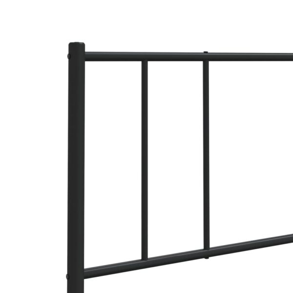 vidaXL Metal Headboard Black 39.4" - Image 6