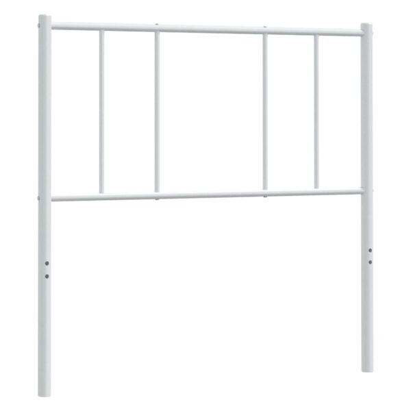 vidaXL Metal Headboard White 39.4" - Image 2