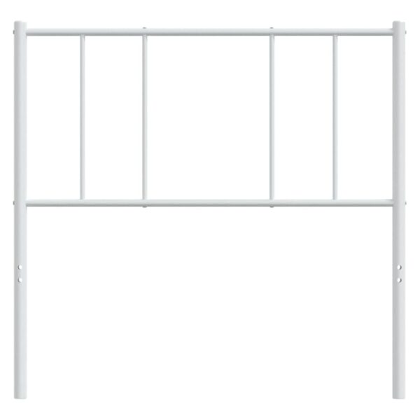 vidaXL Metal Headboard White 39.4" - Image 4