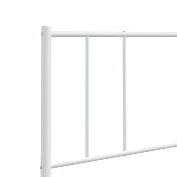 vidaXL Metal Headboard White 39.4" - Image 6