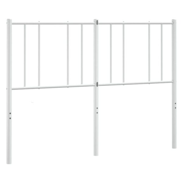 vidaXL Metal Headboard White 53.1" - Image 2