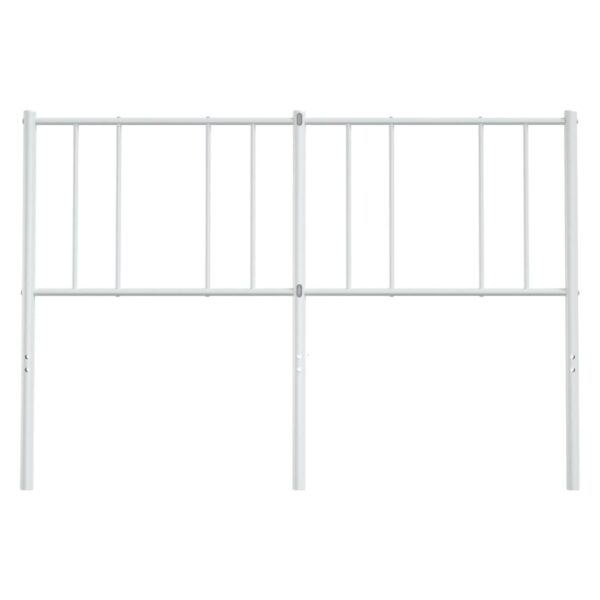 vidaXL Metal Headboard White 53.1" - Image 4