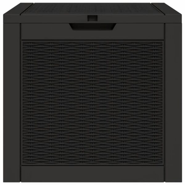 vidaXL Patio Storage Box Black 21.9"x16.9"x20.9" Polypropylene - Image 5