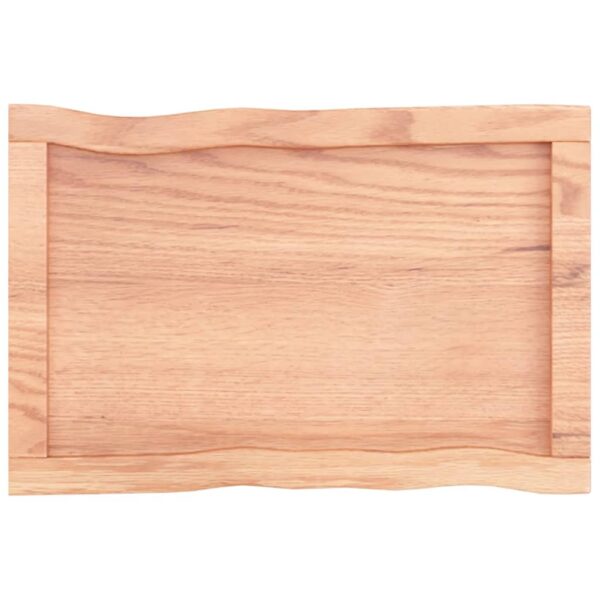 vidaXL Table Top Light Brown 23.6"x15.7"x(0.8"-1.6") Treated Solid Wood Live Edge - Image 5