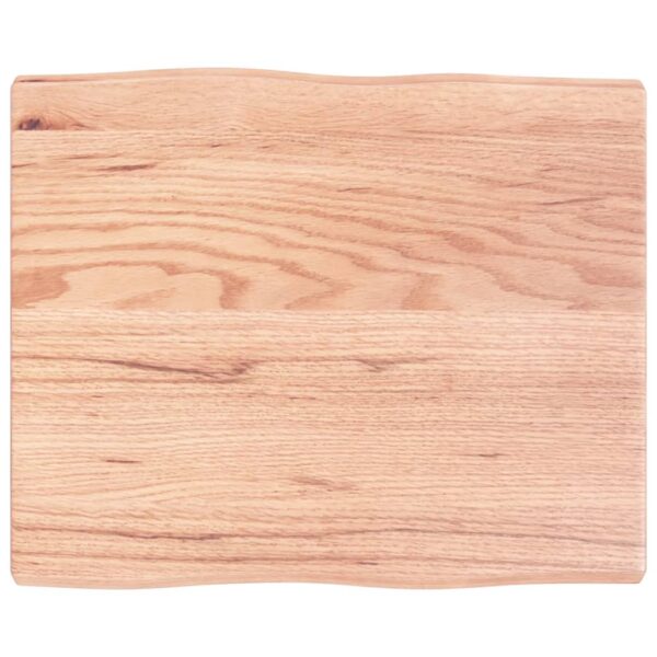 vidaXL Table Top Light Brown 23.6"x19.7"x(0.8"-1.6") Treated Solid Wood Live Edge - Image 2