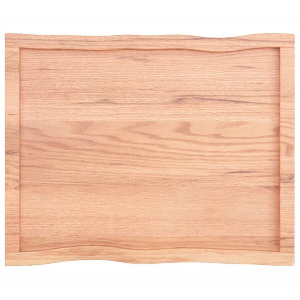 vidaXL Table Top Light Brown 31.5"x23.6"x(0.8"-2.4") Treated Solid Wood Live Edge - Image 5